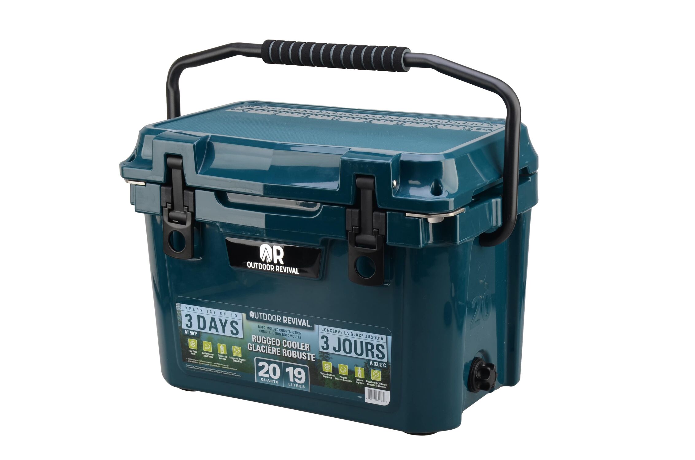 Outdoor Revival Navy Rugged Hard Cooler, 20-Qt