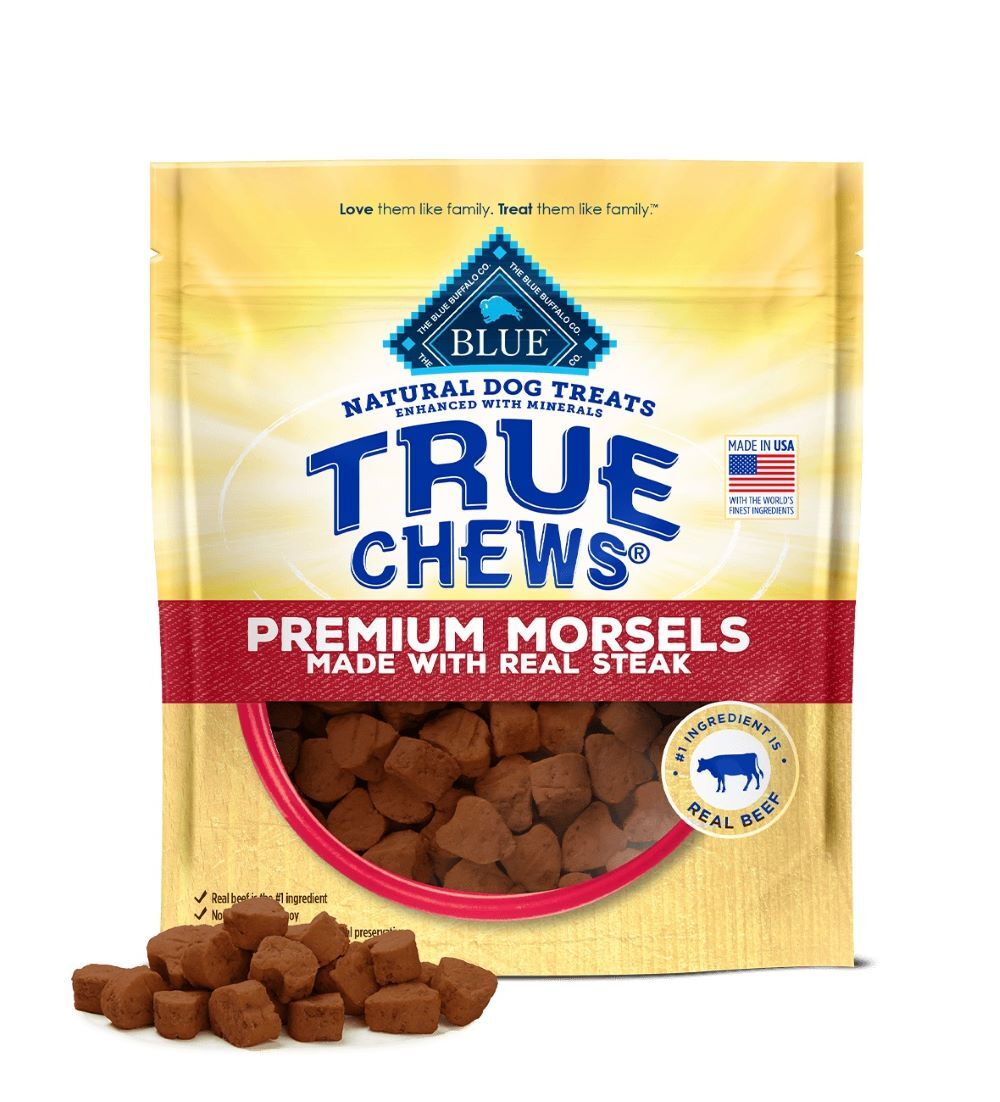 Blue Buffalo True Chews Premium Morsels Steak Dog Treats, 11-Oz