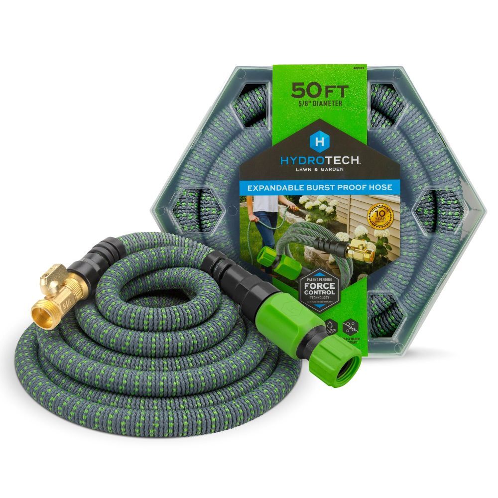 HydroTech Green Standard Expandable Burst-Proof Hose, 5/8-In x 50-Ft