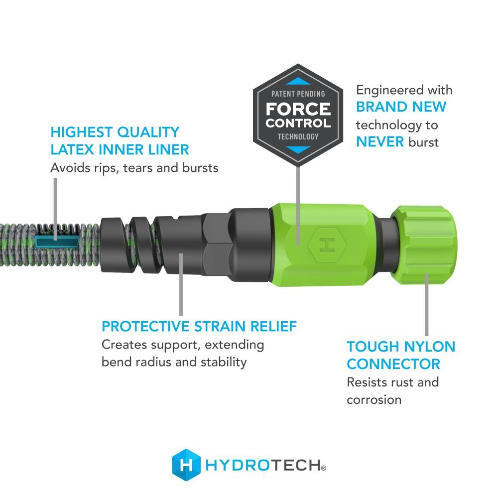 HydroTech Green Standard Expandable Burst-Proof Hose, 5/8-In x 50-Ft