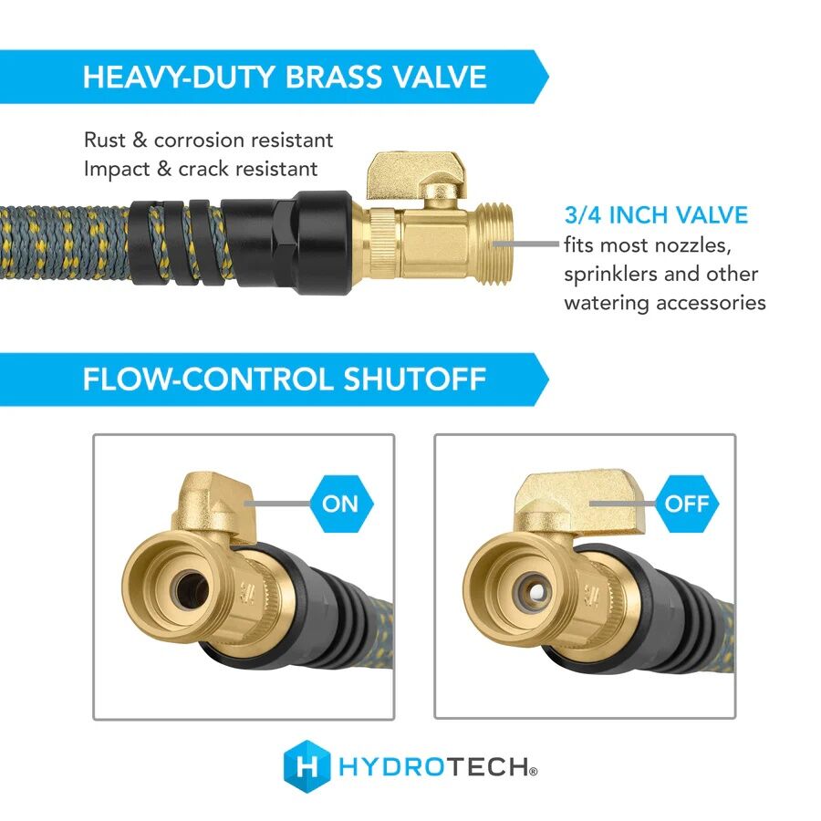 HydroTech Yellow Standard Expandable Burst-Proof Hose, 5/8 in. x 100 ft.
