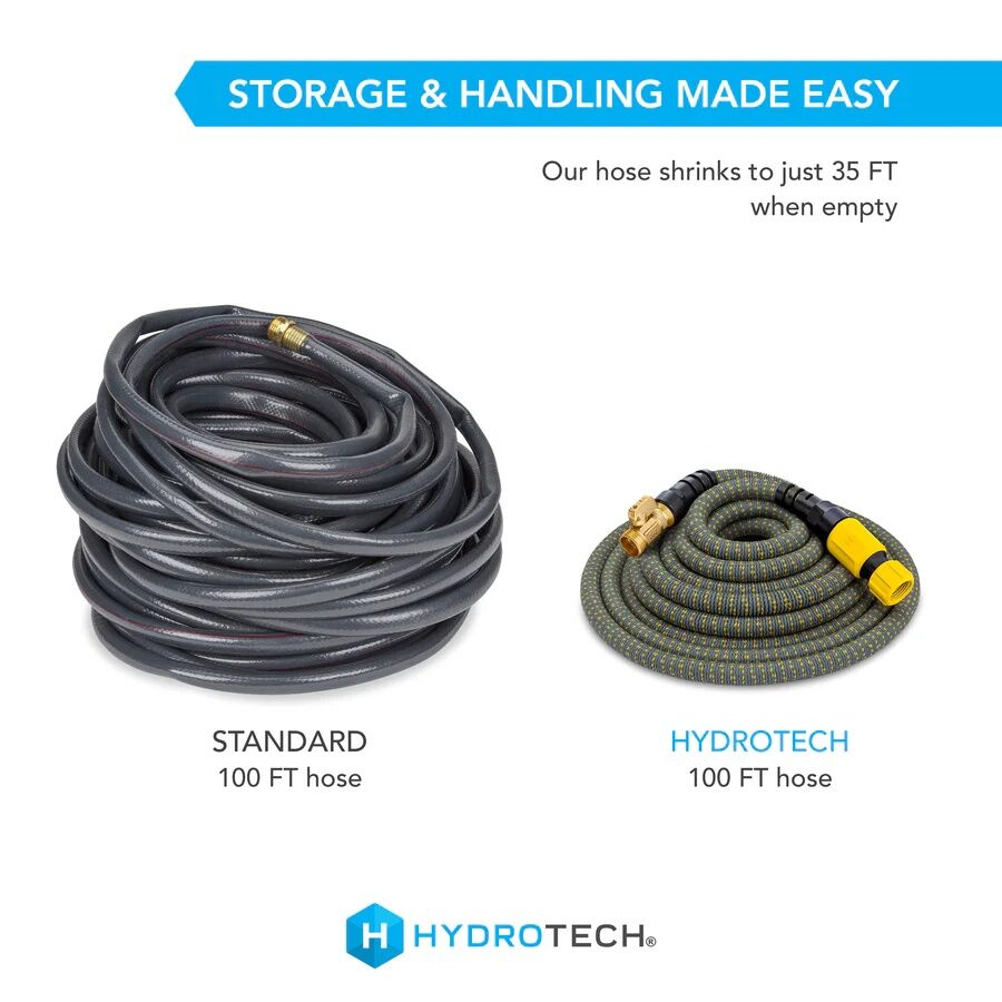 HydroTech Yellow Standard Expandable Burst-Proof Hose, 5/8 in. x 100 ft.