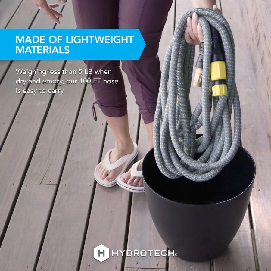 HydroTech Yellow Standard Expandable Burst-Proof Hose, 5/8 in. x 100 ft.