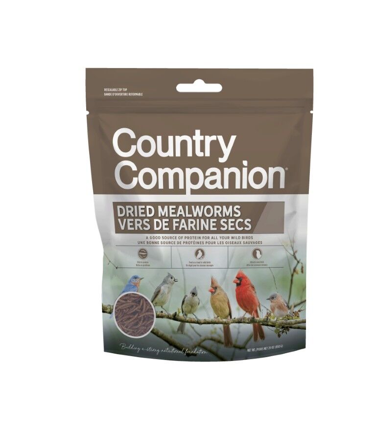 Country Companion Wild Bird Dried Mealworms, 28.98-Oz
