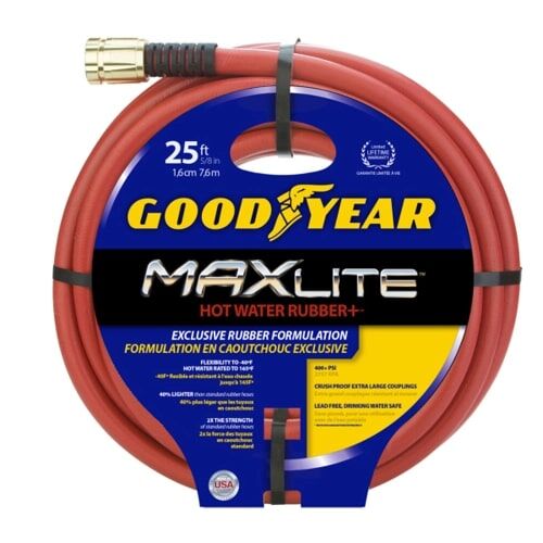 GoodYear Hot Water Rubber Hose, 25-Ft