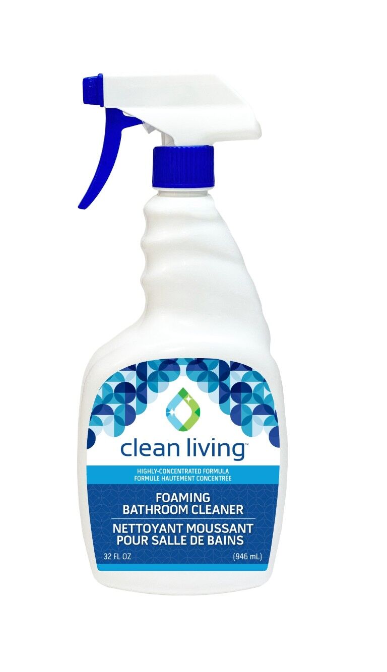 Clean Living Foaming Bathroom Cleaner, 32-Oz