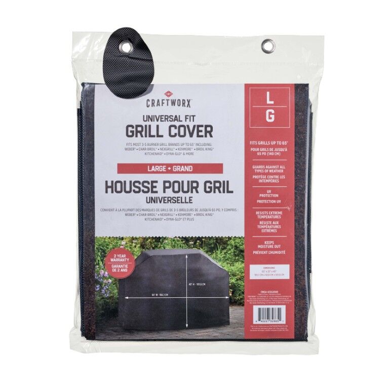 Craftworx Universal Premium Large Grill Cover, 65 X 20 X 45-In