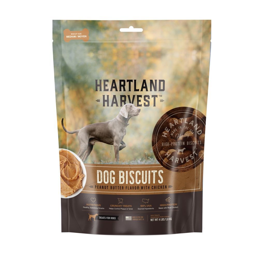Heartland Harvest Peanut Butter Flavored Dog Biscuits, 4-Lb