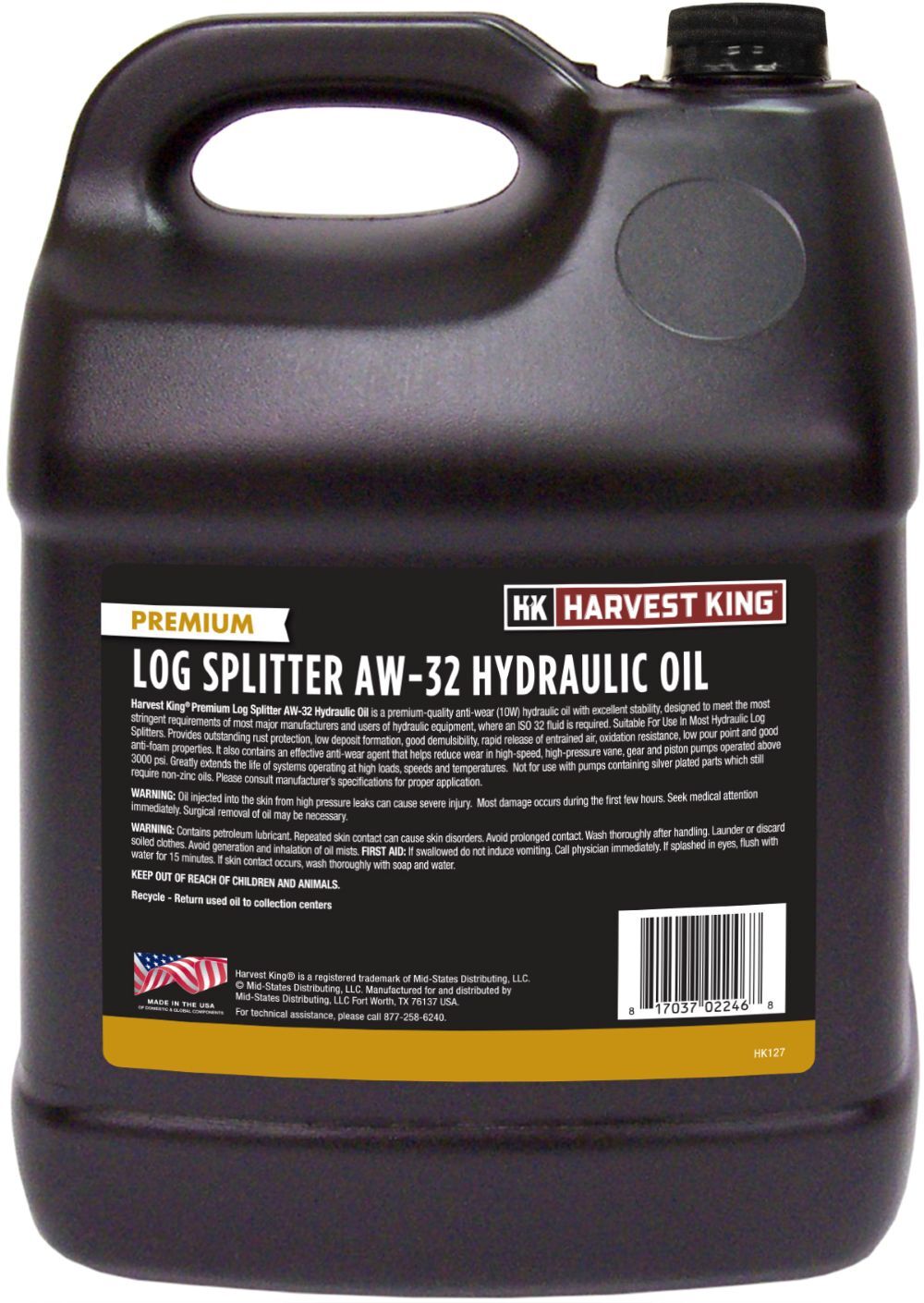 Harvest King Premium Log Splitter AW-32 Hydraulic Oil, 2-Gal