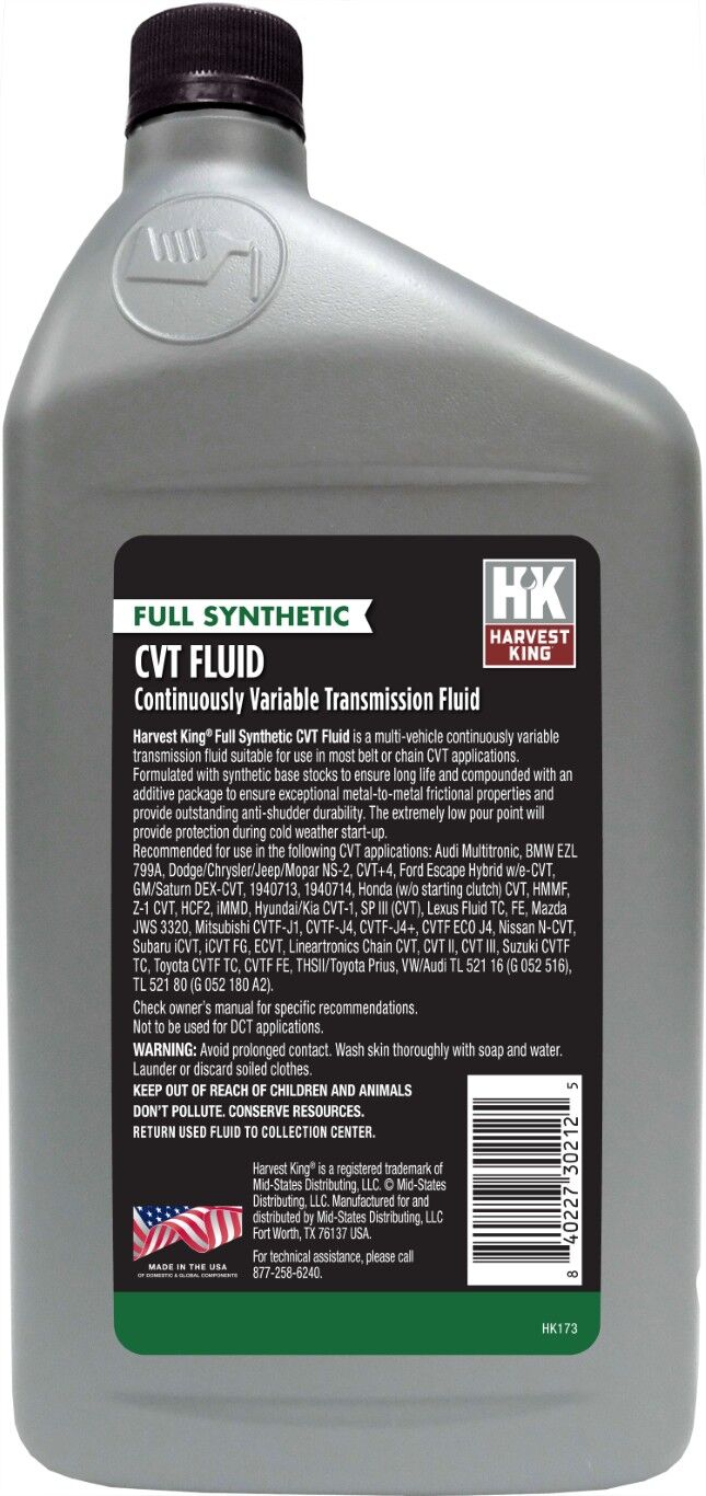 Harvest King Full Synthetic CVT Fluid, 1-Qt