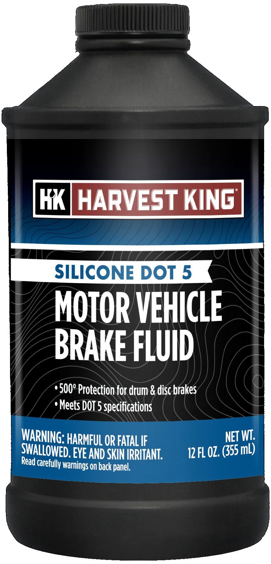 Harvest King Silicone Dot 5 Motor Vehicle Brake Fluid, 12-Oz