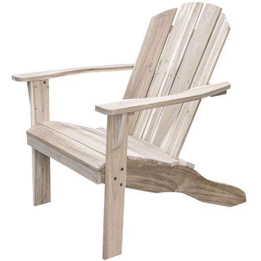 Livingscape Natural Wood Adirondack Chair Furniture Patio Sets