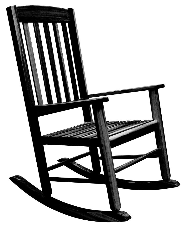 Livingscape Wood Rocking Chair Black