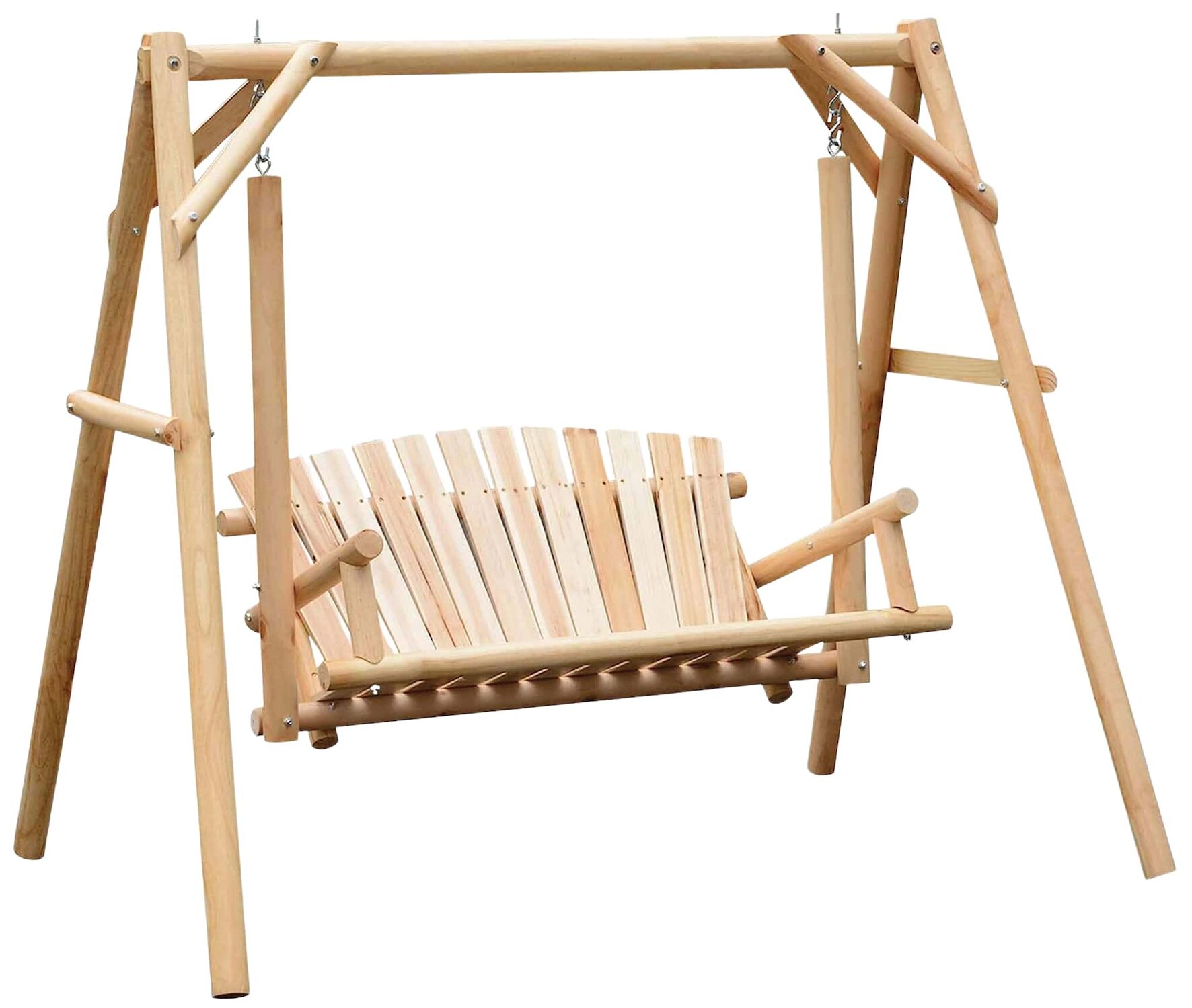 Outdoor Oasis Livingscape 2-Person Natural Log Swing