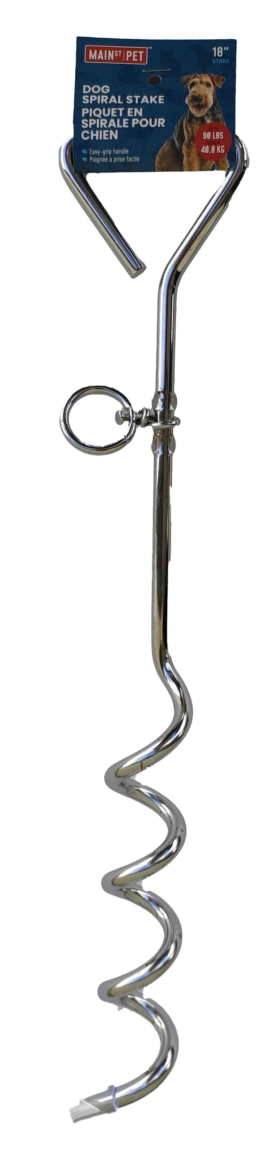 Main St. Pet 18-In Dog Tie-Out Spiral Stake