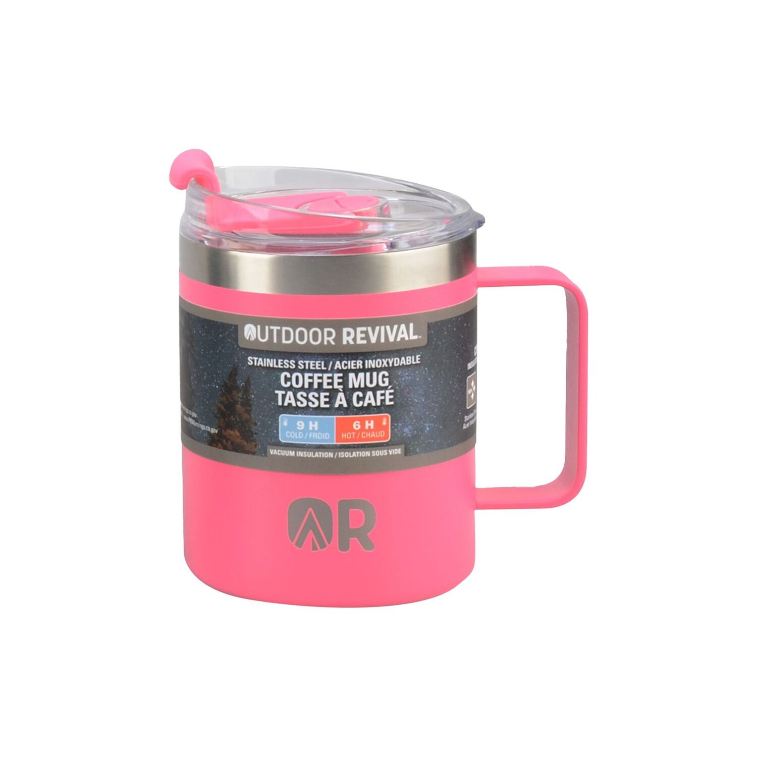 Outdoor Revival Stainless Steel Pink Coffee Mug, 12-Oz