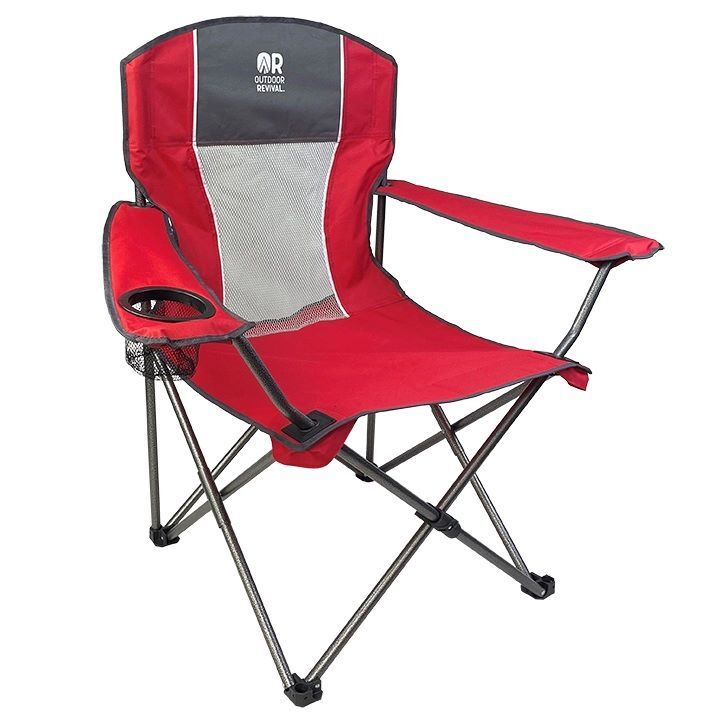 Outdoor Revival Red XL Mesh Back Quad Chair