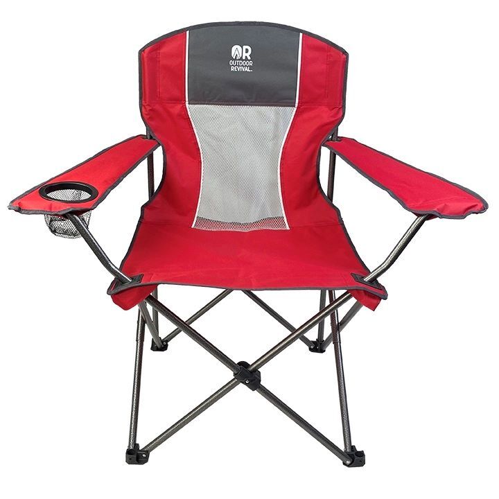 Outdoor Revival Red XL Mesh Back Quad Chair