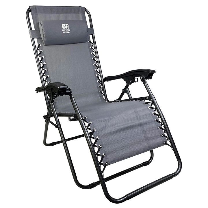 Outdoor Revival Gray Zero Gravity Lounger Chair