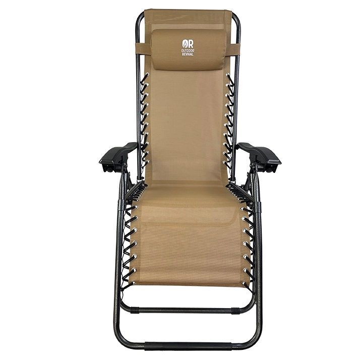Outdoor Revival Tan Zero Gravity Lounger Chair