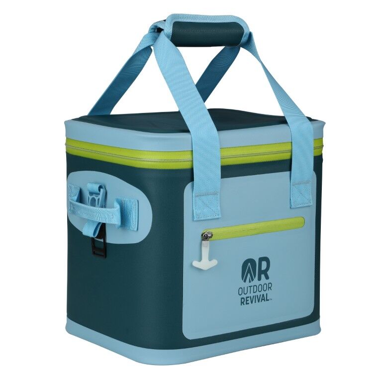 Outdoor Revival Sky Blue & Teal 12 Can Waterproof Soft Cooler