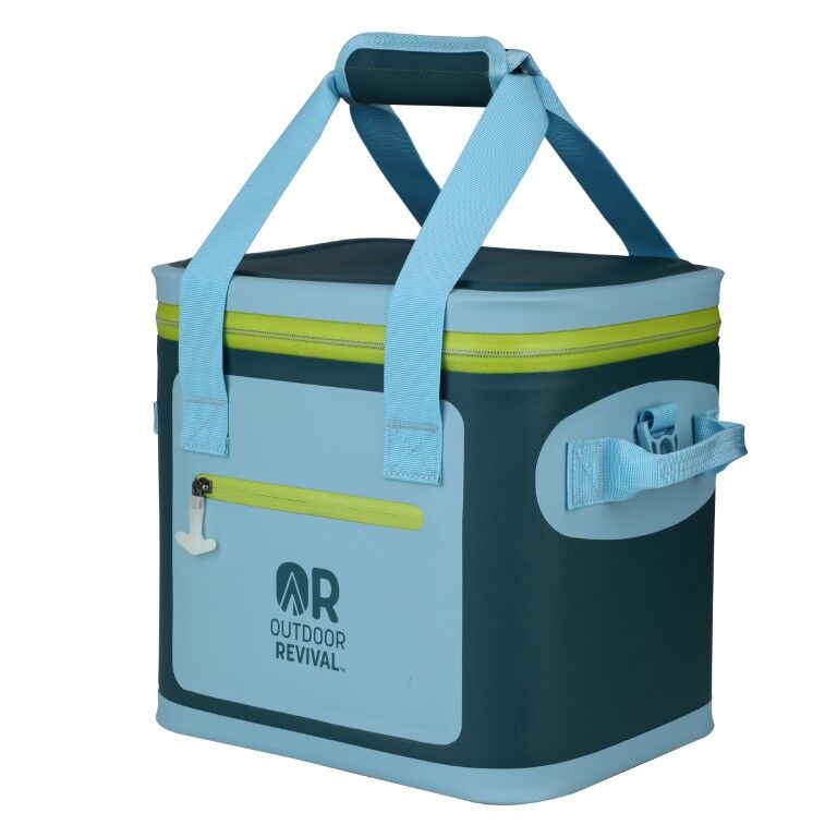 Outdoor Revival Sky Blue & Teal 12 Can Waterproof Soft Cooler