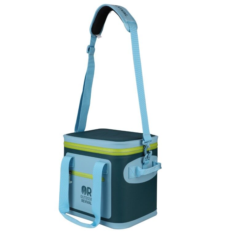 Outdoor Revival Sky Blue & Teal 12 Can Waterproof Soft Cooler