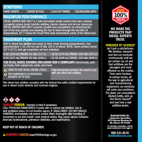 Hot Shot's Secret Diesel Winter Anti-Gel, 16-Oz