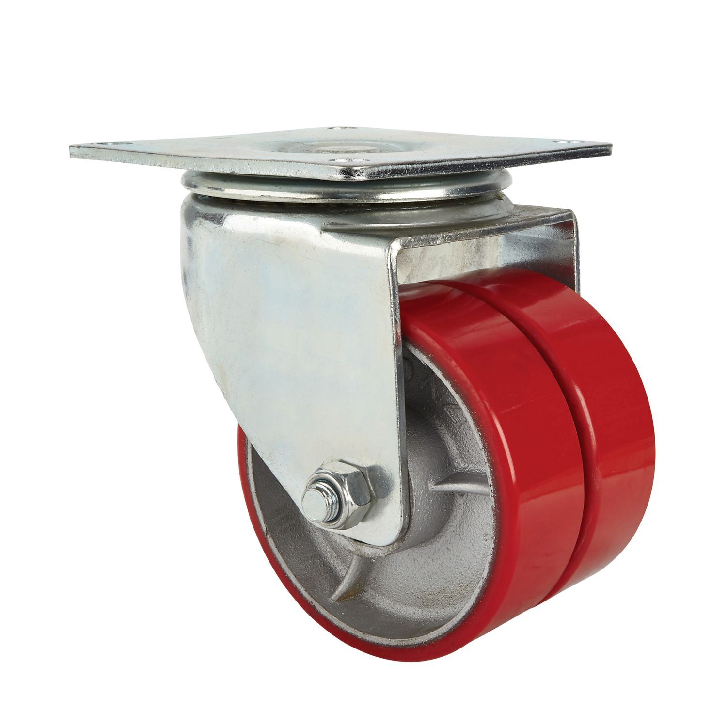 Precision Casters + Wheels 6-In Swivel Plate Polyurethane Caster