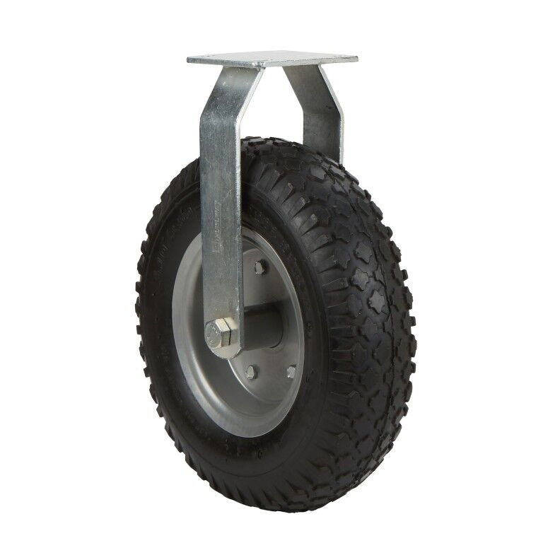 Precision Casters + Wheels Rigid Plate No Flat Caster, 12-In