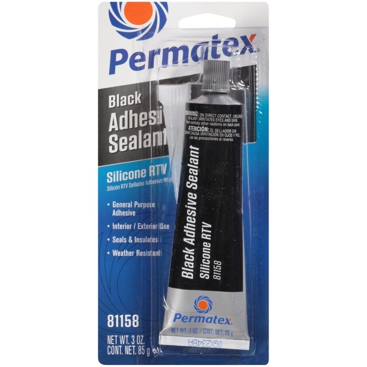 Permatex Black Silicone Adhesive Sealant, 3-Oz