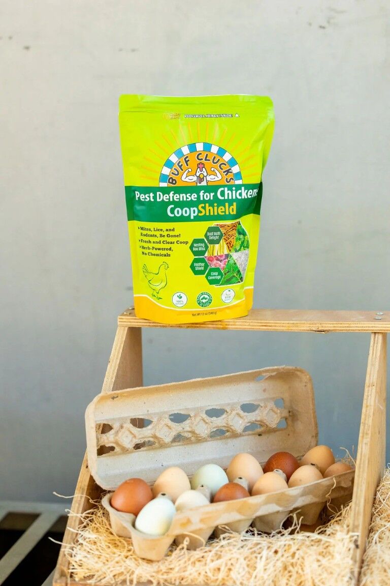 Buff Clucks CoopShield Herbal Pest Defense for Chickens, 12-Oz