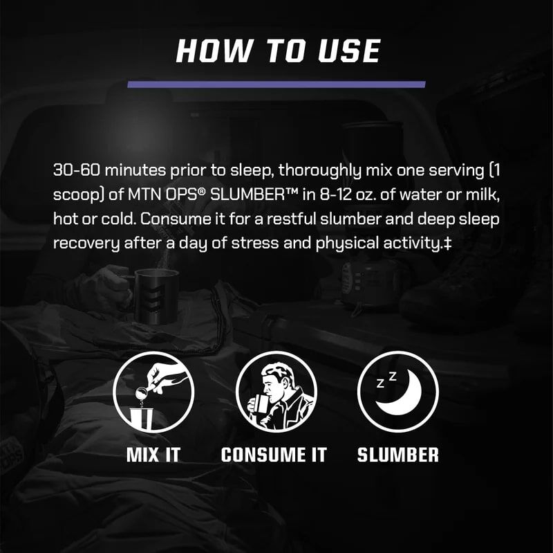 MTN OPS Slumber Supplement Sleepy Cider Flavor, 40-Servings
