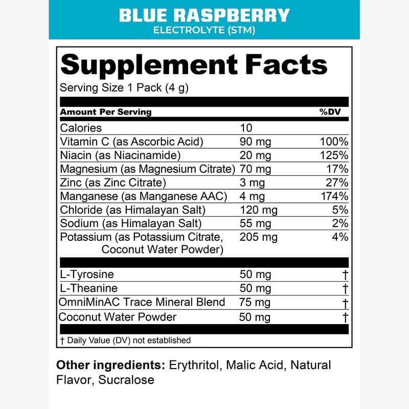 MTN OPS Electrolytes STM Supplements Stick Pack, 30-Ct