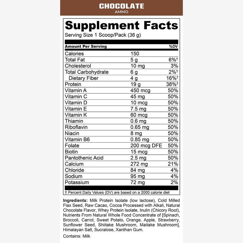 MTN OPS Ammo Chocolate Meal Replacement, 2.4-Lb