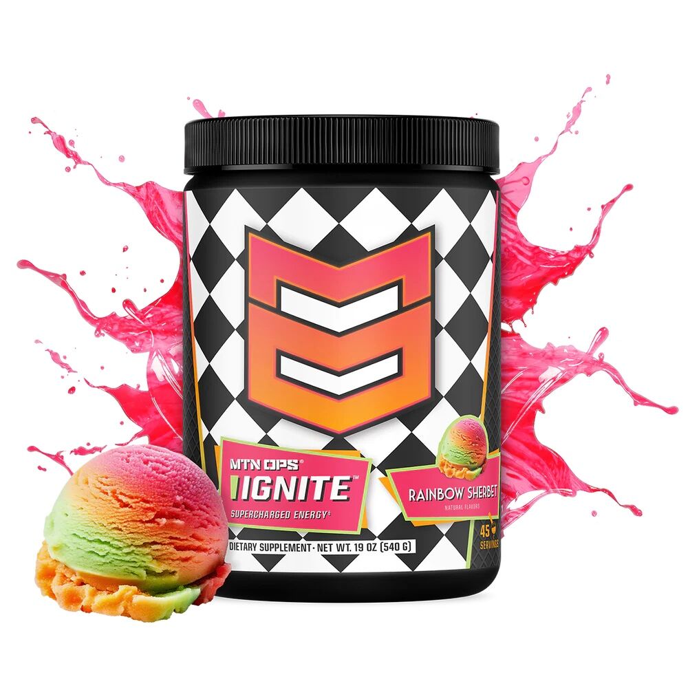 MTN OPS Ignite Supplement Rainbow Sherbet, 45-Servings