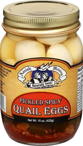 Amish Wedding Spicy Pickled Quail Eggs, 15-Oz