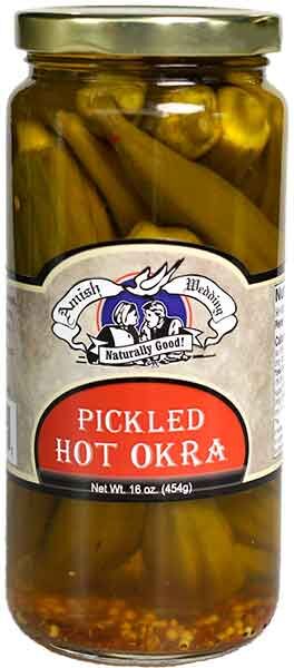 Amish Wedding Pickled Hot Okra, 16-Oz