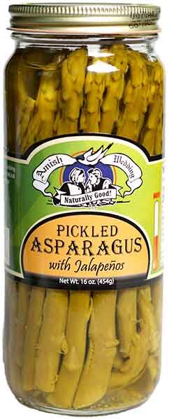 Amish Wedding Pickled Asparagus With Jalapenos, 16-Oz