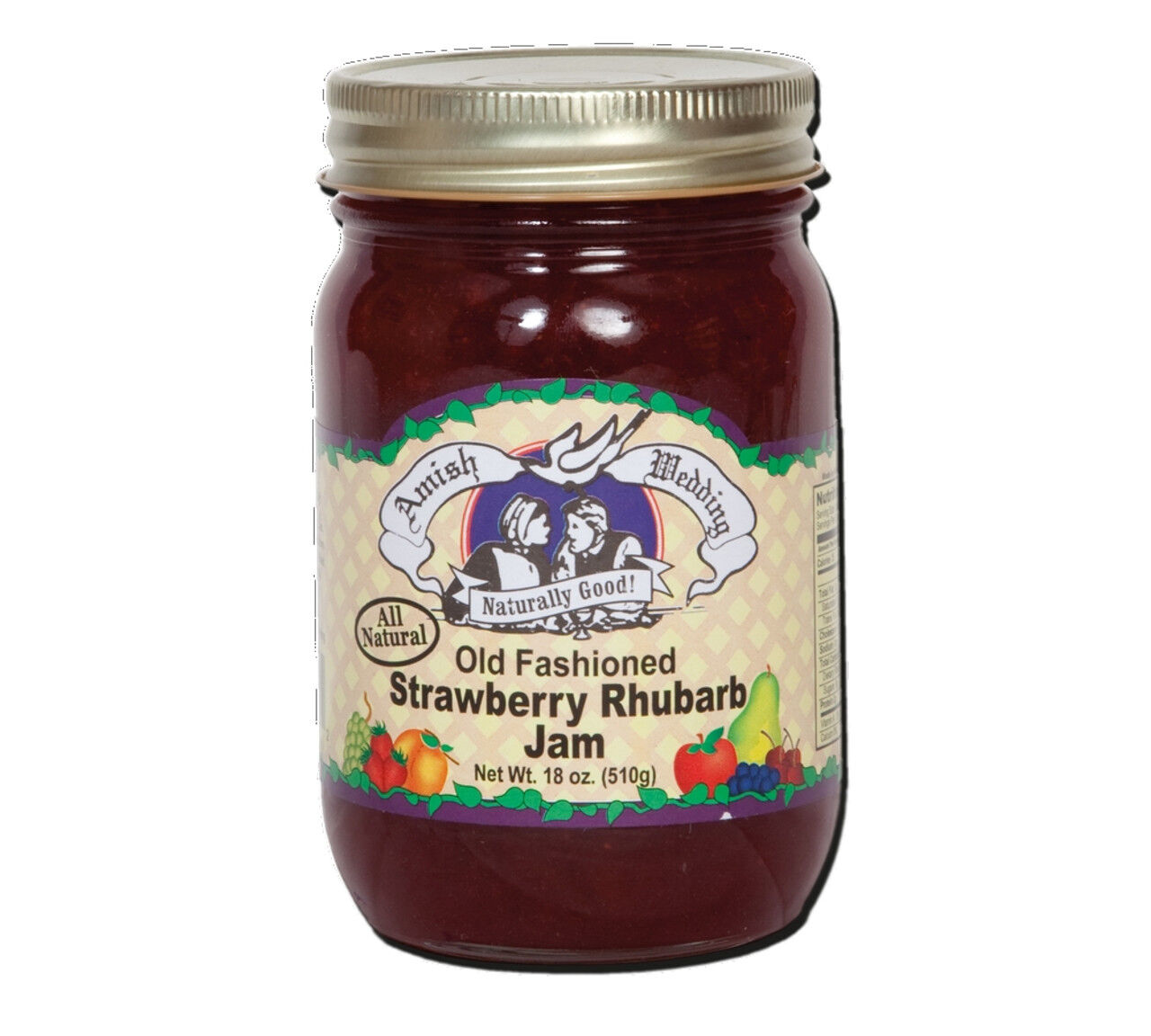 Amish Wedding Strawberry Rhubarb Jam, 18-Oz