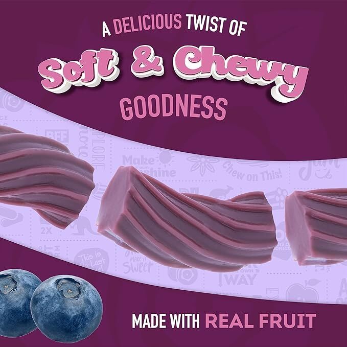 Wiley Wallaby Huckleberry Licorice Candy Twists, 24-Oz