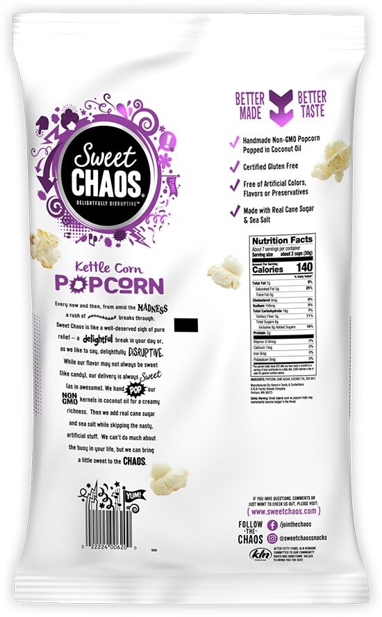 Sweet Chaos Kettle Corn Popcorn, 6-Oz