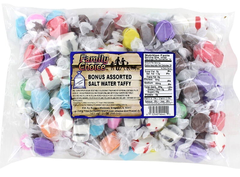 Family Choice Taffy Candy, Assorted Flavors, 21-Oz