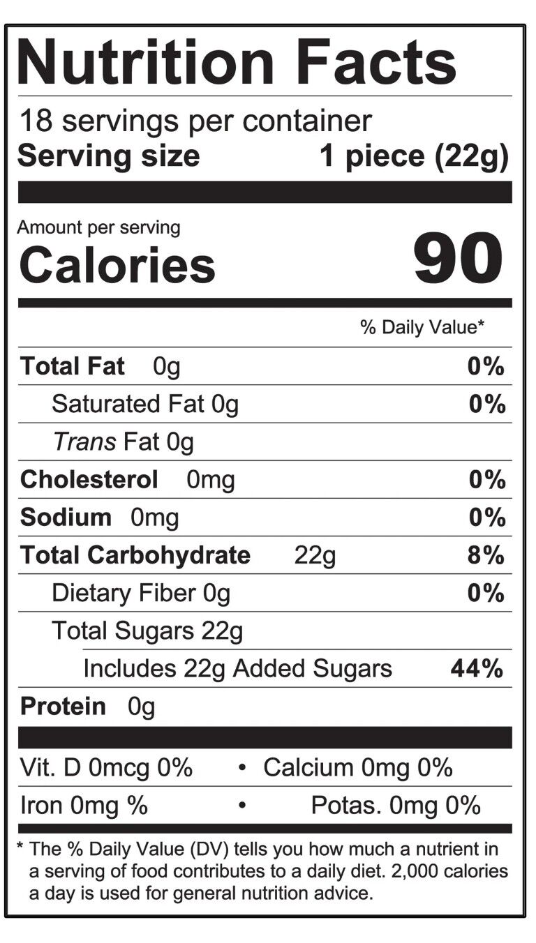 Roses Brands Crystal Wands Rock Candy Assorted Flavors