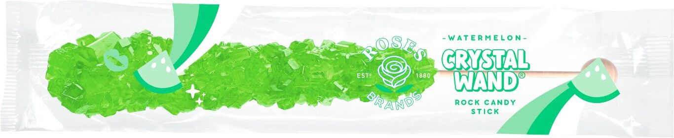 Roses Brands Crystal Wands Rock Candy Assorted Flavors