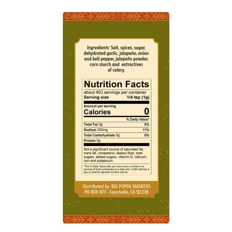 Big Poppa's Jallelujah Jalapeno Seasoning, 14-Oz