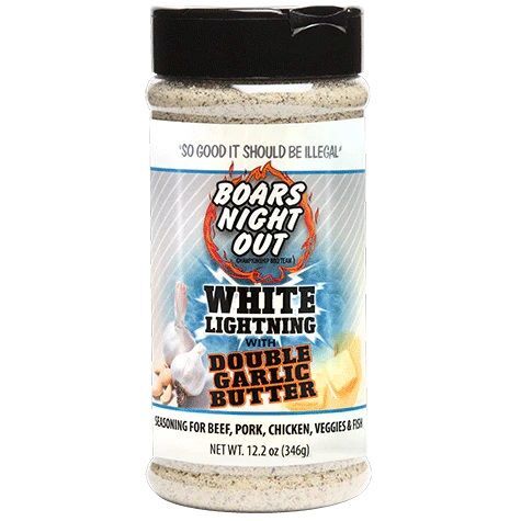Boar's Night Out White Lightning Double Garlic Butter Seasoning, 12.2-Oz