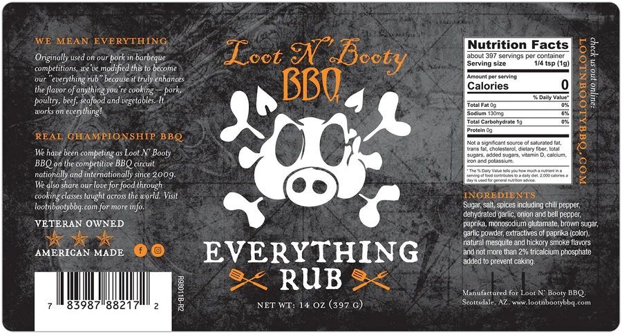 Loot N' Booty BBQ Everything Rub, 14-Oz