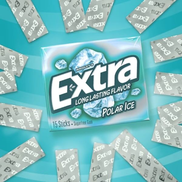 Wrigley's EXTRA Polar Ice Sugar Free Chewing Gum Slim Pack