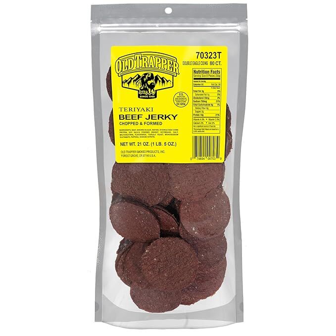 Old Trapper Teriyaki Double Eagle Beef Jerky, 80-Ct